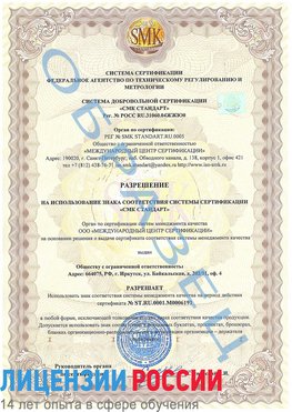 Образец разрешение Альметьевск Сертификат ISO 50001